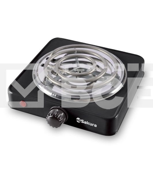 Плита настольная электрическая Sakura ПЭ-02В 1000 Вт, 145мм 1 конф/спир