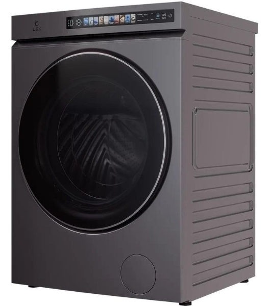 Стирально-сушильная машина LEX LWM 10612 GRID MAGNA серый, загрузка фронтальная 10 кг, 1200 об/мин., класс: A+++