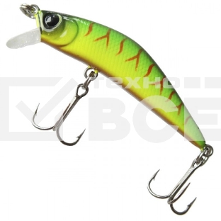 Воблер минноу 557, SAN-MINNOW GRIPS 55S, Зел. с красн. полосками и ч. спинкой