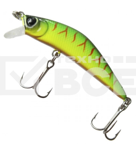 Воблер минноу 557, SAN-MINNOW GRIPS 55S, Зел. с красн. полосками и ч. спинкой