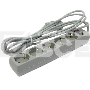 Сетевой фильтр ExeGate EX221186RUS SP-5-3G (5 розеток, 3м, евровилка, серый)