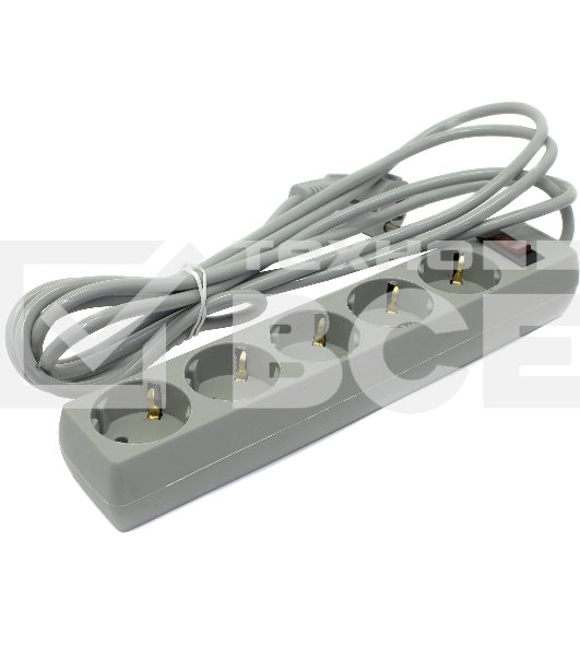Сетевой фильтр ExeGate EX221186RUS SP-5-3G (5 розеток, 3м, евровилка, серый)