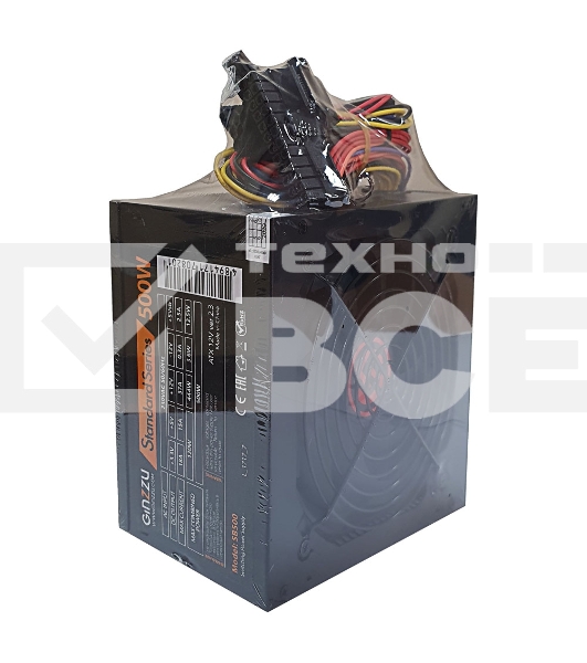 Блок питания Ginzzu SB500 ATX 12cm fan