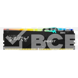 Оперативная память Kingston Fury Beast Expo, DDR5, 32GB (1x32 GB), 5200 MHz, CL36, DIMM, радиатор, RGB, чёрный