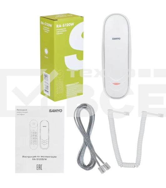 Телефон проводной SANYO RA-S120W белый