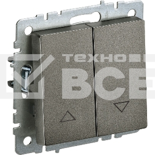 Выключатель жалюзи IEK BRITE 10А ВС10-1-5-БрТБ темная бронза