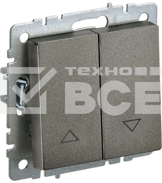Выключатель жалюзи IEK BRITE 10А ВС10-1-5-БрТБ темная бронза