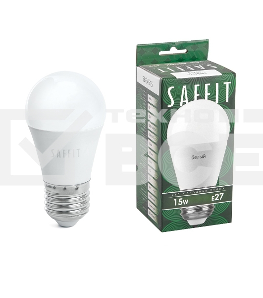 Лампа светодиодная FERON SBG4515 LED 15вт Е27 белый матовый шар