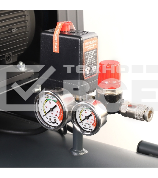 Компрессор PATRIOT KRX 420 L100, поршневой, ременной, масляный, 420 л/мин, 100 л, 10 бар, 2.2 кВт, 230 В