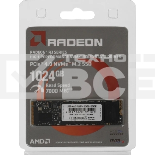 Накопитель SSD AMD Radeon R3MP41024G8, 1Tb, PCIe 4.0 x4, M.2 2280, NVMe, R/W 7000/5900