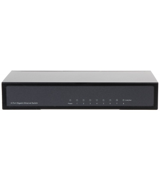 Коммутатор Dahua DH-PFS3008-8GT, 8×1 Гбит/с, неуправляемый