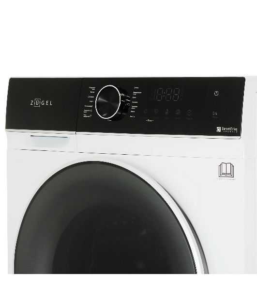 Стиральная машина Zugel ZWDF10712I Inverter Steam DD белый, загрузка фронтальная 10 кг, 1200 об/мин, класс A+++