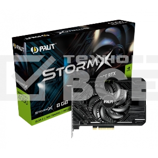 Видеокарта Palit PA-RTX4060 STORMX 8GB 8192Mb 128 GDDR6 1830/17000 HDMIx1 DPx3 HDCP Ret