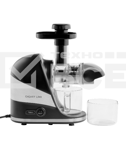 Соковыжималка Galaxy Line GL 0817, черный, шнековая, 200 Вт, 2 скорости, функция 