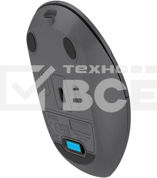 Мышь беспроводная A4Tech Fstyler FG15CS Air2 серый, 1200 dpi, радиоканал, USB, кнопки - 3