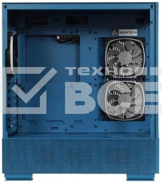 Компьютерный корпус Montech SKY TWO MOROCCO голубой без БП ATX 4x120мм 2xUSB3.0 1xUSB3.1 audio bott PSU