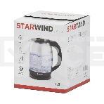 Чайник электрический Starwind SKG1052 1.8л. 1500Вт темно-коричневый/бронзовый (корпус: стекло), фото2