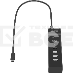 Разветвитель USB-C Buro BPH-C-P107 7порт. черный, фото2