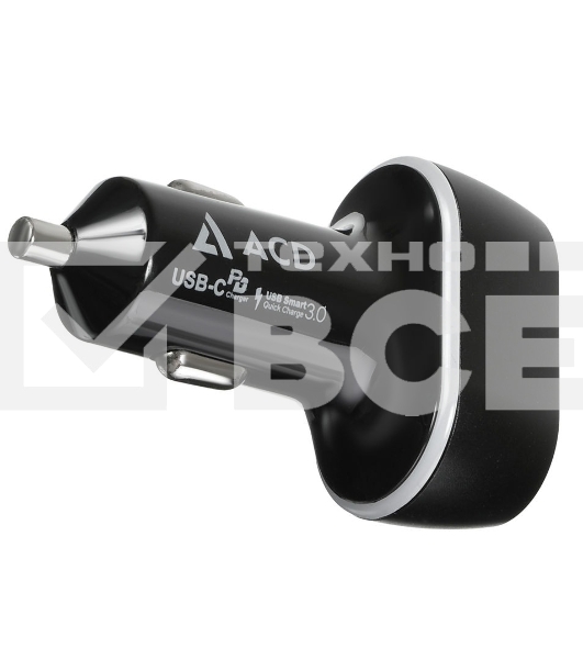 Автомобильное ЗУ ACD ACD-С632P-V1B 63Вт, 2xUSB 1PD+1QC, 3.6~20В/3А RTL