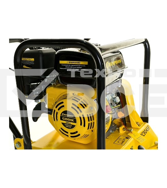 Виброплита бензиновая CHAMPION PC9045F 3.6 л, 4800 Вт, 15 кН, подошва 50/45, 660 м²/ч