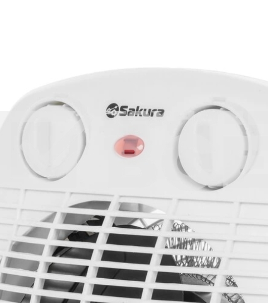 Тепловентилятор Sakura SA-0514W, белый, 2000 Вт, 25 м2, термостат