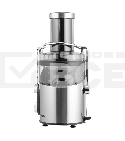 Соковыжималка Centek CT-1212 (черный/сталь) 1200Вт, 2 скор., стакан 1100 мл, горловина 75мм