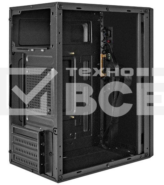 Компьютерный корпус Minitower ExeGate BAA-303-UNS500 (mATX, БП UNS500 с вент. 12см, 2*USB, HD Audio, черный)
