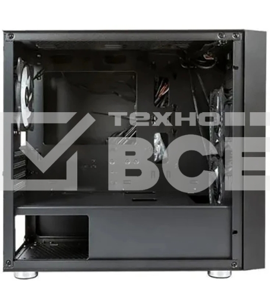 Компьютерный корпус Minitower mATX Eurocase 00-01003410 M07 3ARGb черный без БП закаленное стекло USB 3.0