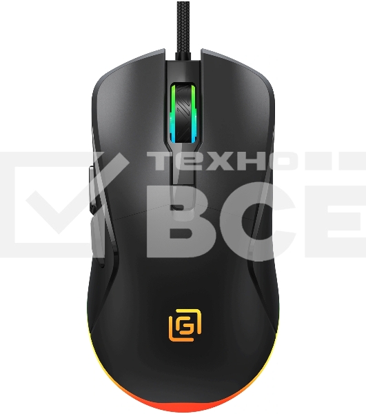 Мышь проводная Oklick 750G черный, 7200 dpi, USB, кнопки - 5