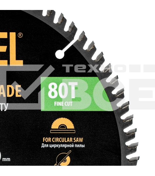 Пильный диск по ламинату Denzel ф250 х 30 мм, 80 зубьев 733877