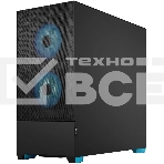 Компьютерный корпус без блока питания Fractal Design Pop Air RGb Cyan Core TG Clear Tint, Midi-Tower, 3x120мм RGb, 2xUSB-A 3.2 ATX, mATX, mITX черный/циан, фото10