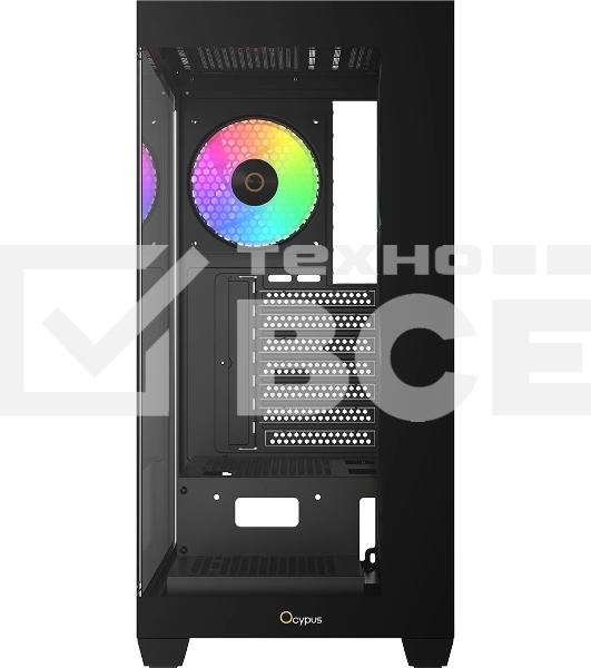 Компьютерный корпус Ocypus Gaммa C72 BK ARGB ATX/win/black/4 ARGB fans/no PSU/Tempered Glass