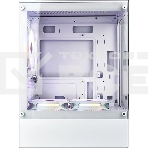 Компьютерный корпус Ginzzu CL485 mATX FAN 3*12LD4 передняя панель Стекло белый, фото6