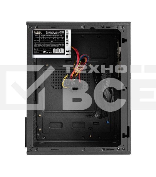 Компьютерный корпус Minitower ExeGate BAA-308MU2-UNS350 (mATX, БП UNS350 с вент. 12см, 1хUSB+2хUSB 3.0, HD Audio, черный)