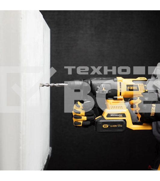 Бур по бетону Denzel двойная спираль, Cobalt W-tip, 12x160 мм, SDS PLUS