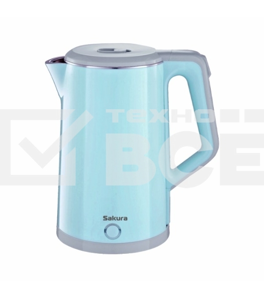 Чайник электрический Sakura SA-2150BL 1.8 л, двойной корпус голуб д