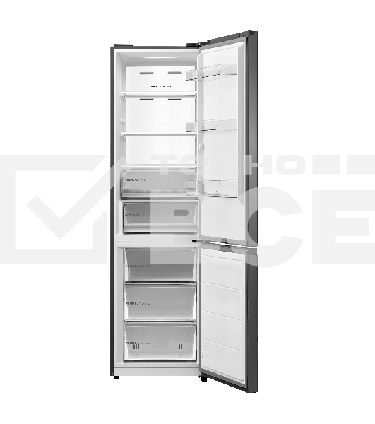 Холодильник Midea MDRB519MGE46ID нержавеющая сталь двухкамерный 263/123л морозилка снизу, No Frost
