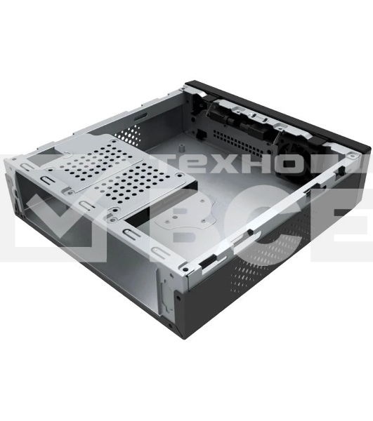 Компьютерный корпус Slim Case Powerman ME100S-BK front fan 4cm, 120W adapter, Mini ITX, VESA