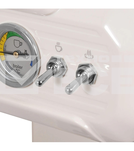 Кофеварка рожковая Hyundai HEM-5300 бежевый/серебристый, исп. кофе - молотый, 1.5 л, 850 Вт, 20 бар