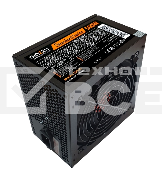 Блок питания Ginzzu SB500 ATX 12cm fan