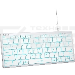 Клавиатура A4Tech Fstyler FX61 проводная, USB, белый/синий, фото4