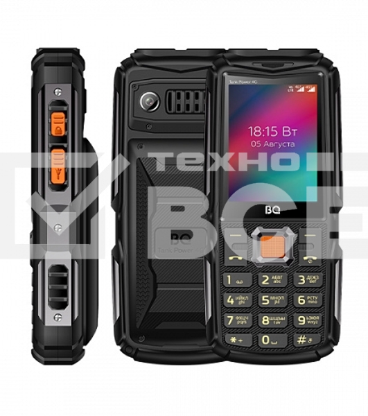 Мобильный телефон BQ 2410L Tank Power 4G черный/метал