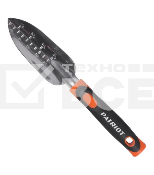 Лопатка посадочная, узкая, Patriot SNP 320, мерные насечки, 320 мм, алюминий, PP+TPR рукоятки