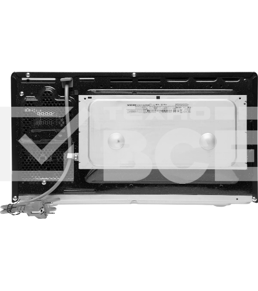 Микроволновая печь Samsung MG23T5018AE/BW белый, 23 л, 800 Вт, переключатели - сенсор