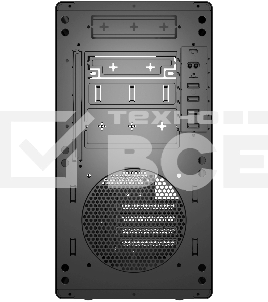 Компьютерный корпус Digma DCC-MN304 черный без БП mATX 2x120mm 2xUSB2.0 1xUSB3.0 audio