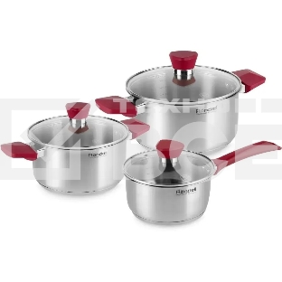 Набор 6 предметов (кастрюли 18, 20, ковш 14) Rondell (ST) RDS-817 Strike