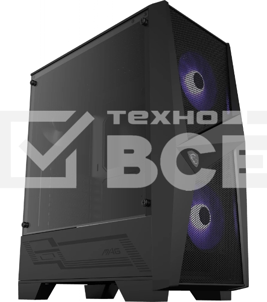 Компьютерный корпус MSI MAG FORGE 100M / mid-tower, ATX, tempered glass side panel / 2x RGB 120mm & 1x 120mm fans inc. / MAG FORGE 100M