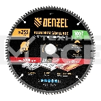 Пильный диск по алюминию Denzel ф255 х 30 мм, 100 зубьев, фото 1
