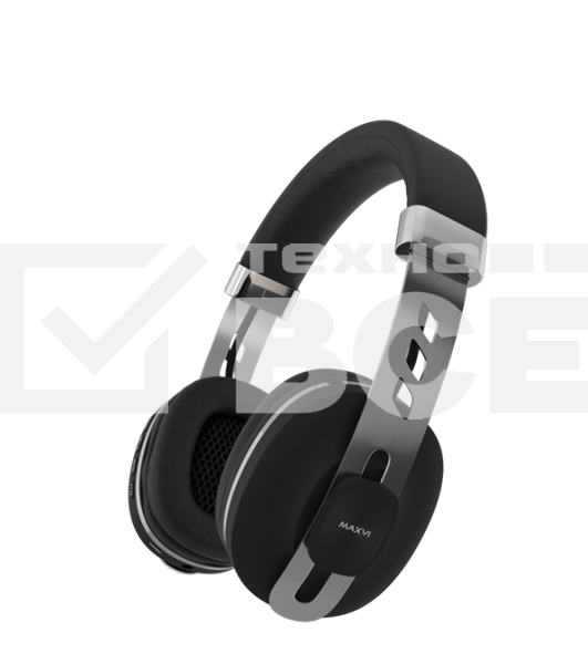 Беспроводные полноразмерные наушники Maxvi MHF-202BT черные, Bluetooth 5.3\FM\MP3\300 мАч\микрофон