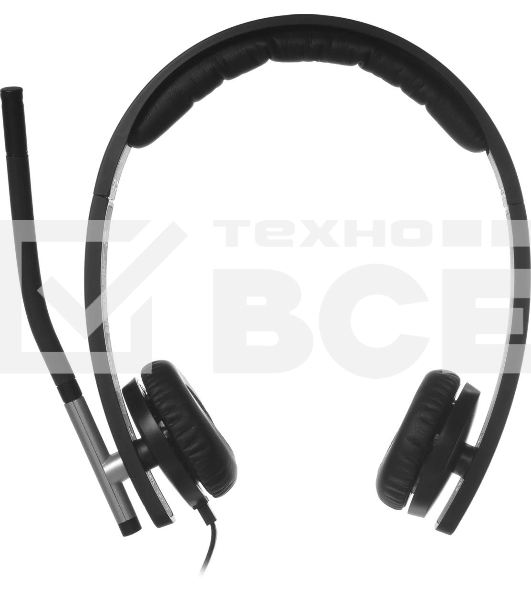 Гарнитура проводная с микрофоном Logitech H650E черный 1.1м 981-000519